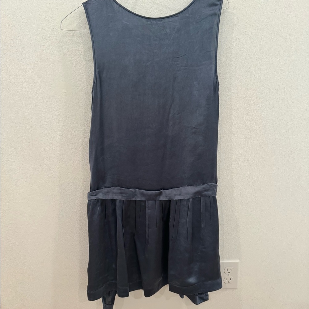 THEORY Silky Drop Waist Mini Shift Dress | Size 4 - Picture 5 of 7